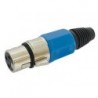FICHE XLR FEMELLE NICKELEE 3 BROCHES - BLEU
