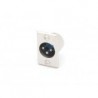 FICHE XLR MALE NICKELEE 3 BROCHES POUR CHASSIS