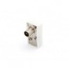 FICHE COAX MALE COUDEE 9.5mm/2.3mm - BLANC