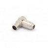 FICHE COAX FEMELLE COUDEE 9.5mm/2.3mm - METALLIQUE