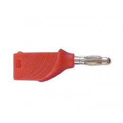FICHE BANANE EMPILABLE 4mm - ROUGE