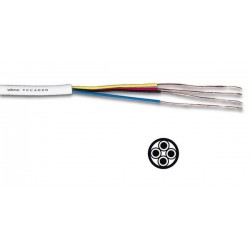 CABLE TELEPHONE 4 x 0.20mm - BLANC. ROND