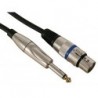 CABLE PROFESSIONNEL XLR. XLR FEMELLE VERS JACK MONO 6.35mm (10m)