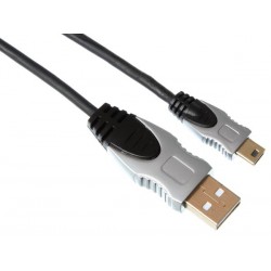 CABLE USB 2.0 - FICHE A VERS MINI USB FICHE B / PROFESSIONNEL / 1.8m