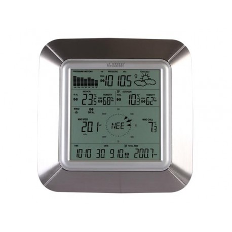 Station météo LCD - Thermomètre int./ext. / Hygromètre int./ext. /  Anémomètre / Girouette / Pluviomètre / Baromètre
