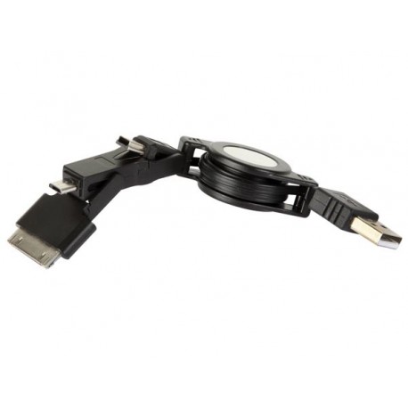 USB VERS MINI USB MICRO USB IPAD/IPOD - RETRACTABLE