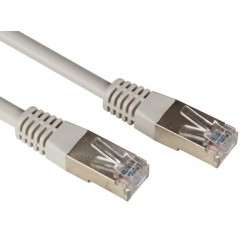 CABLE RESEAU FTP. CONNECTEUR RJ45. CAT 5E (100Mbps). 2m