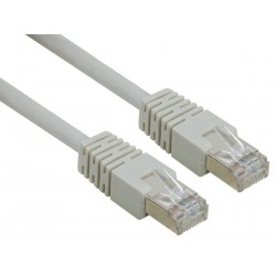 TCR66SS070I - CABLE RESEAU SSTP/PIMF - CAT6 - CONNECTEUR 8P8C MALE VERS CONNECTEUR 8P8C MALE / CCA / VRAC / IVOIRE / 7.0m