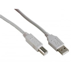 CABLE USB 2.0 - A MALE VERS B MALE. 1m