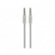 CABLE 3.5 mm 4 BROCHES STEREO MIC MALE vers 3.5 mm 4 BROCHES STEREO MIC MALE - BLANC - 1 m