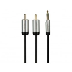 CABLE STEREO MALE 3.5 mm VERS RCA MALE x 2 - 1.5 m