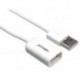 CABLE USB 2.0 A MALE vers USB 2.0 A FEMELLE - BLANC - 1 m