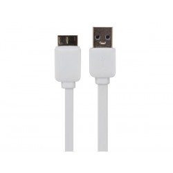 CABLE PLAT USB 3.0 VERS MICRO USB 3.0 - BLANC - 1 m