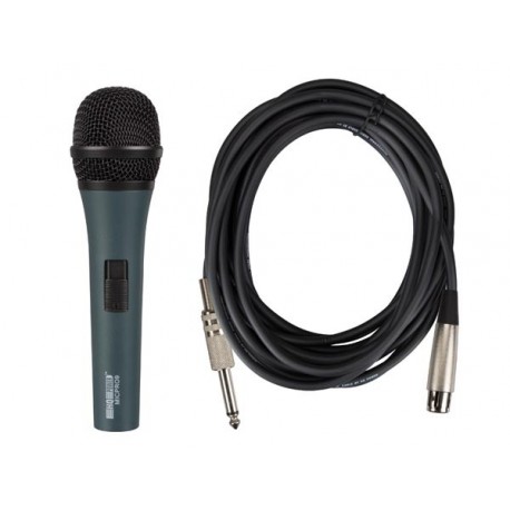 MICROPHONE DYNAMIQUE PROFESSIONNEL NOIR AVEC MALLETTE