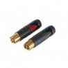 NEUTRIK - CINCH (PAIRE). DORE. BROCHE MASSIVE. POUR CABLE DE 3 - 7.3mm