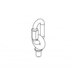 SET OF 4 M-8 FORGED STEEL EYEBOLTS / CARABINERS FOR USE WITH DR/DR ACTIVE SERIES