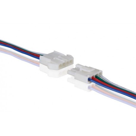 Connecteur ruban led RGB avec câble - Prise femelle