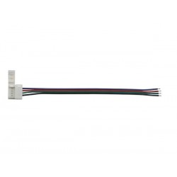 CABLE WITH 1 PUSH CONNECTOR FOR FLEXIBLE LED STRIP - 10 mm RGB COLOUR