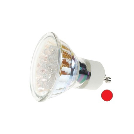 LAMPE LED GU10 ROUGE - 240VCA