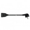 RALLONGE 1.5 m - PRISE 90o - NOIR