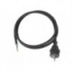 CORDON D'ALIMENTATION 1.5 m - 3G1.5 - PRISE CEE 7/7 ET EXTREMITE SANS PRISE