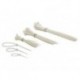 COLLIERS DE SERRAGE EN NYLON - BLANC - 75 pcs