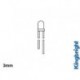 LEDS STANDARD 3mm - ROUGE TRANSPARENT