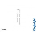 LEDS STANDARD 3mm - ROUGE TRANSPARENT