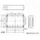 COFFRET ETANCHE ANTIFEU - COUVERCLE GRIS CLAIR AVEC PLAQUES ARRIERES NOIRES 260 x 180 x 65mm