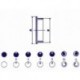 LID FOR 45mm BUTTON (BLUE - WHITE LINE)