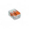 MINI BORNE DE CONNEXION A LEVIER 2 x 0.2 - 4 mm² POUR TOUT TYPE DE CABLE