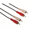 2 x FICHE AUDIO RCA VERS 2 x FICHE AUDIO RCA / DE BASE / 1.50 m / DORE