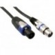 CABLE HAUT-PARLEUR PROFESSIONNEL. CONNECTEUR HAUT-PARLEUR 4P MALE VERS XLR FEMELLE (5m)