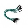 JEU DE CABLES DE RACCORDEMENT - 1 BROCHE MALE/ FEMELLE - 5.9 (15 cm) - 10 pcs