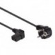CABLE D'ALIMENTATION NOIR CEE 7/7 90o C13 90o L 2.5 m H05VV-F 3G1.0 mm²