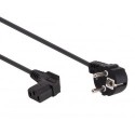 CABLE D'ALIMENTATION NOIR CEE 7/7 90o C13 90o L 2.5 m H05VV-F 3G1.0 mm²