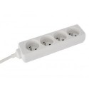 MULTIPRISE A 4 PRISES - CABLE DE 5 m - BLANC