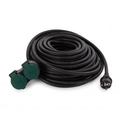  rallonge electrique avec 2 prises - usage exterieur - schuko - 20 m 