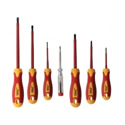 jeu de 6 tournevis isoles + testeur de tension 