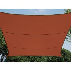  voile solaire - rectangulaire - 2 x 3 m - couleur : terracotta 