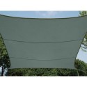  VOILE SOLAIRE - RECTANGULAIRE - 4 x 3 m - COULEUR : GRIS VERT 