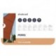  voile solaire - triangle - 5 x 5 x 5 m - couleur : terracotta 
