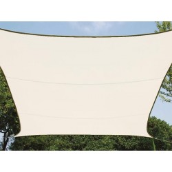  voile solaire - rectangulaire - 4 x 3 m - couleur : creme 