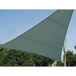  voile solaire - triangle - 5 x 5 x 5 m - couleur : gris vert 