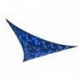  voile solaire led - ciel etoile - triangulaire - 3.6 x 3.6 x 3.6 m - bleu fonce 