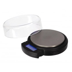  mini balance de precision numerique - rond - 500 g / 0.1 g - avec ecran lcd retractable  