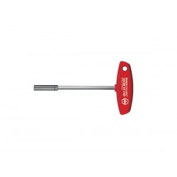  wiha tournevis avec manche en t et porte-embout magnetique 1/4" (01481) 150 mm 
