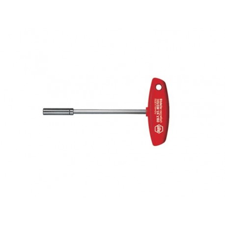  wiha tournevis avec manche en t et porte-embout magnetique 1/4" (01481) 150 mm 
