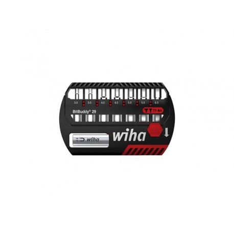  wiha jeu d'embouts bitbuddy® embout ty de 29 mm six pans, 8 pcs 1/4" (42135) 