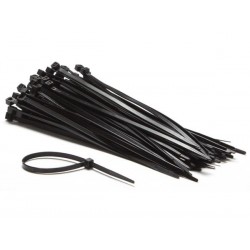  jeu de serre-cables en nylon - 4.6 x 200 mm - noir (100 pcs) 